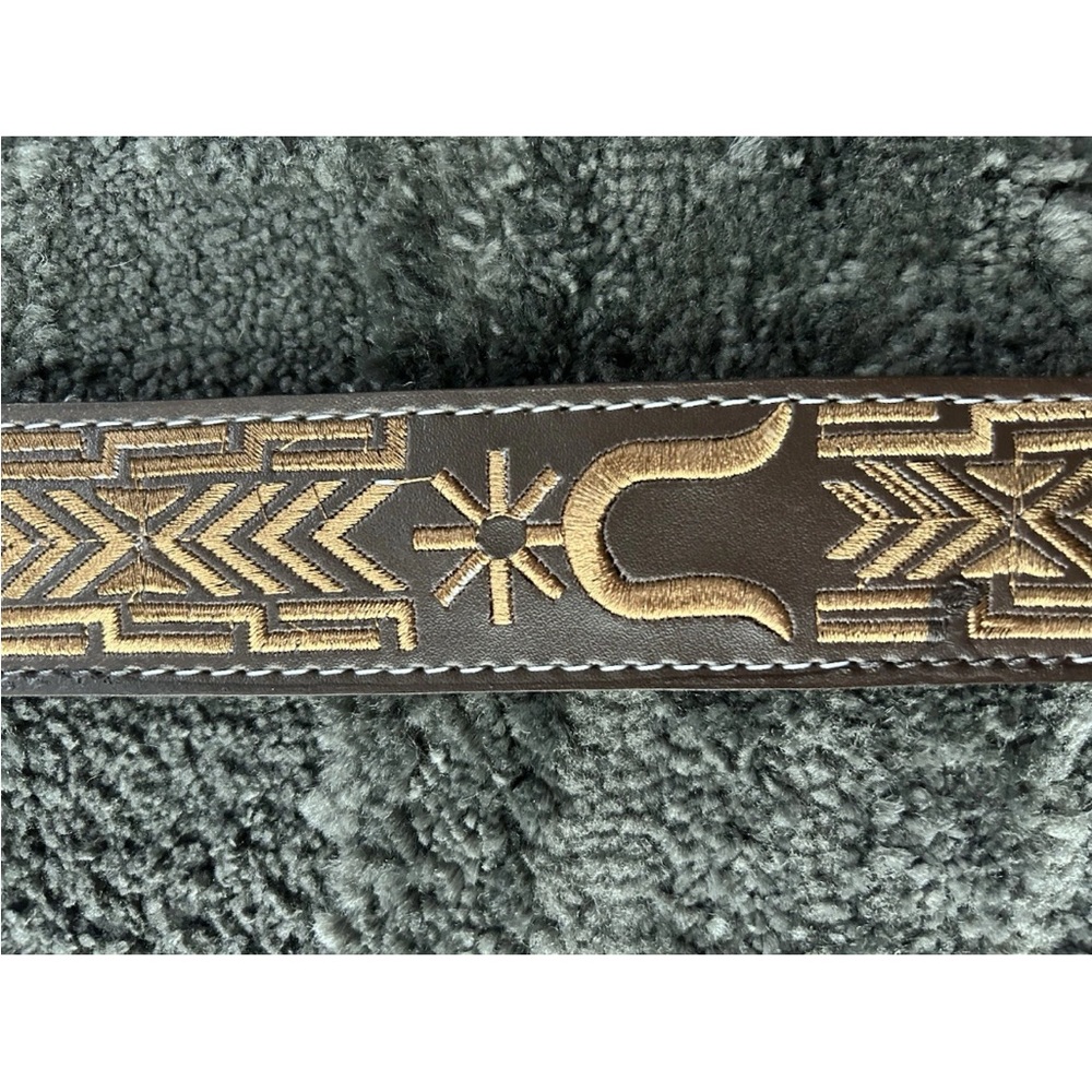 Mexican Made Leather Belt With Matching Buckle Size 40 - Picture 5 of 10